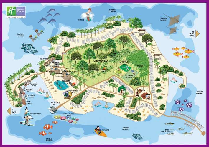 Kandooma Resort Maldivas Map